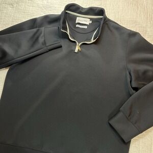 Charlie & Stitch Men's 1/4 Zip Black Polyester Spandex Jacket XL Made In Philly